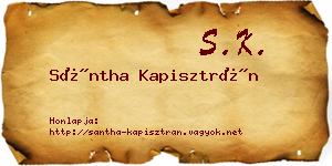 Sántha Kapisztrán névjegykártya
